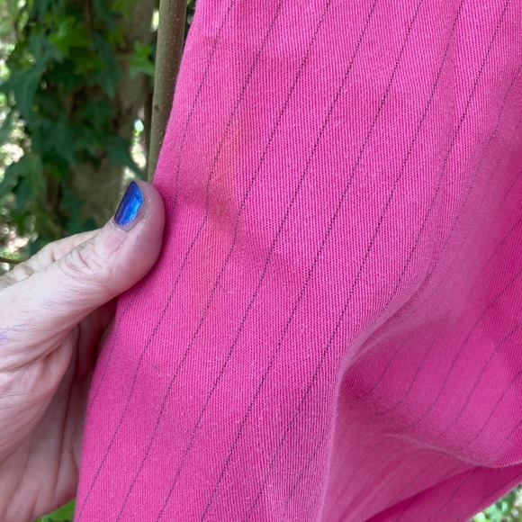 Y2K Pink Grey Pinstripe Dickies Capris Jrs 5 - Picture 10 of 15